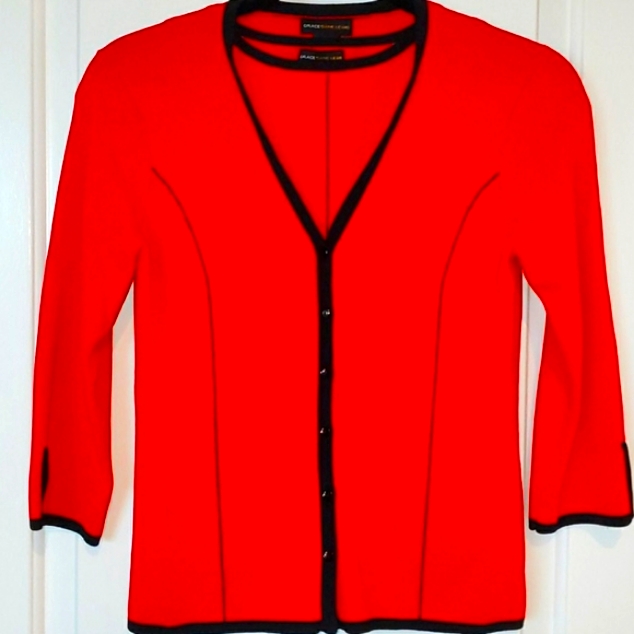 Grace Dan Lewis Brand 2 Pcs Top  Cardigan